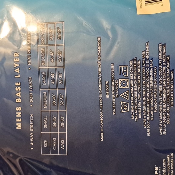 Isotoner Men's Base Layer Pants - Black Size L, XL - Picture 2 of 3